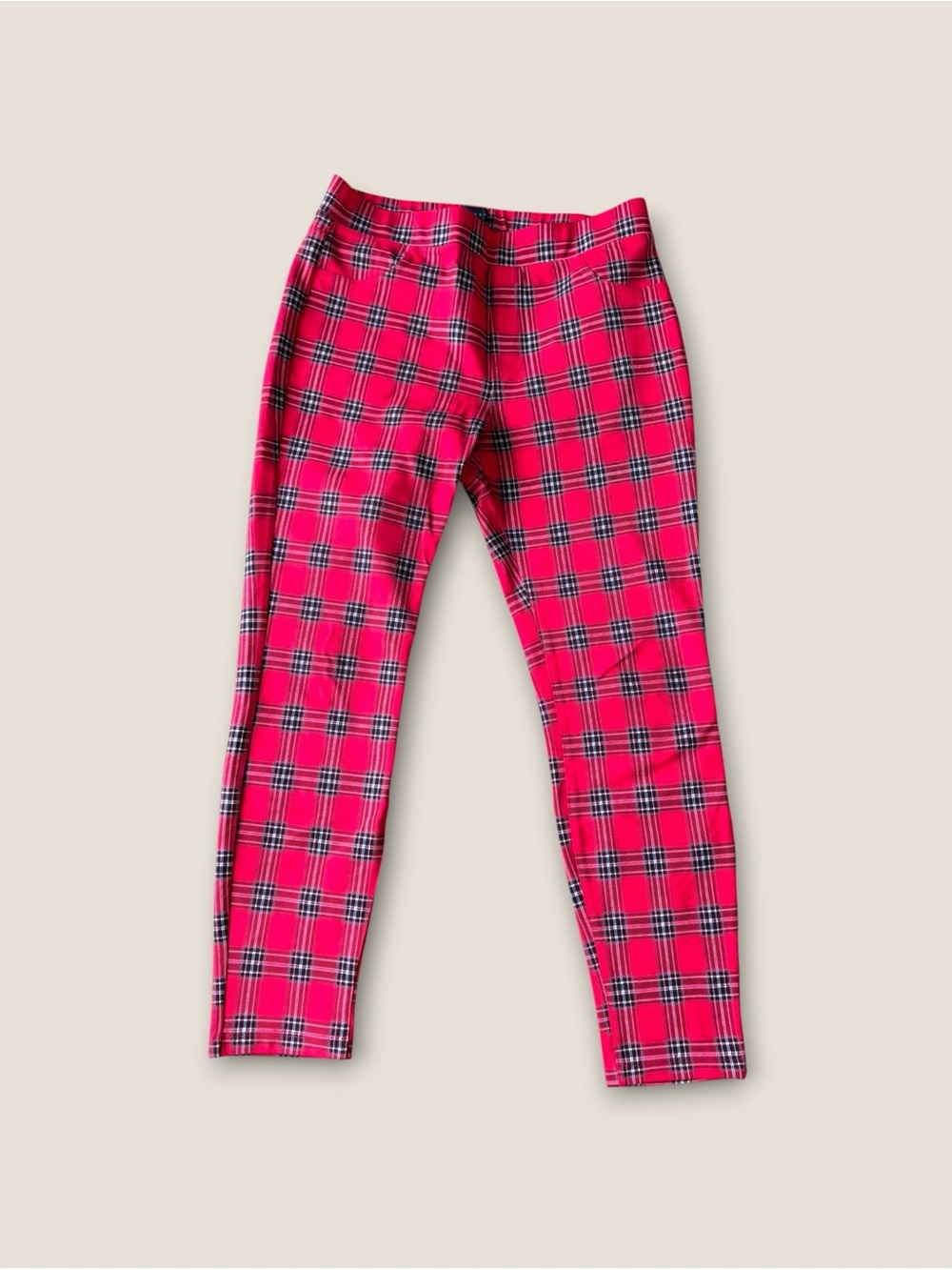 Sanctuary Red Plaid Skinny Style Pants